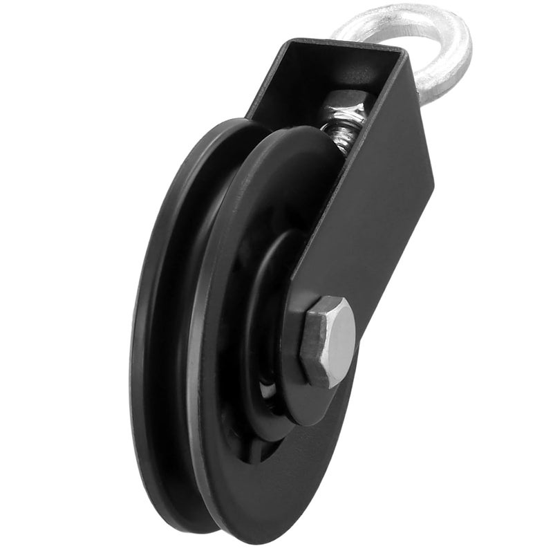 HAKZEON 3 PCS 3.5 Inch Cable Pulley Wheels, 360 Degree Silent Pulley Wheel, Nylon Rotation Traction Wheel for Home Gym Pulley, Lift Pulley System and Home Gym Equipment - Image 5